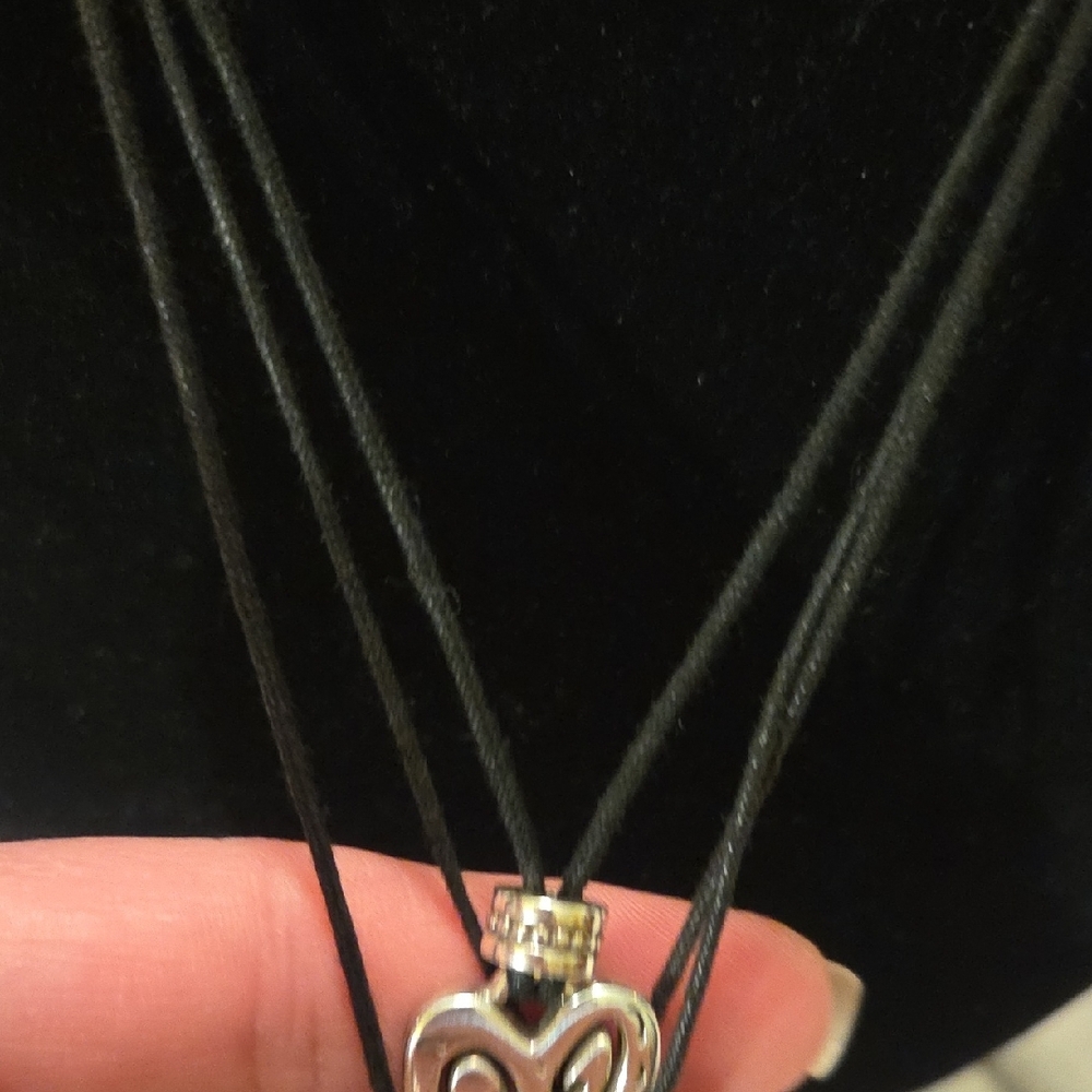 Brighton Black and Silver 3 Heart Necklace Set & Matching Earrings - Picture 6 of 8